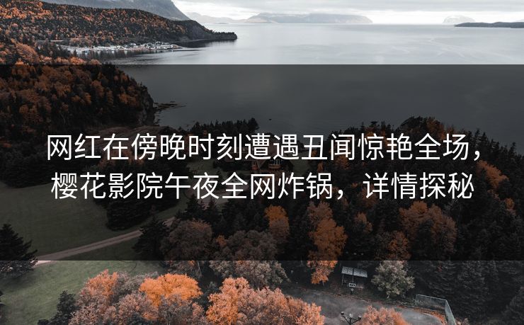 网红在傍晚时刻遭遇丑闻惊艳全场，樱花影院午夜全网炸锅，详情探秘